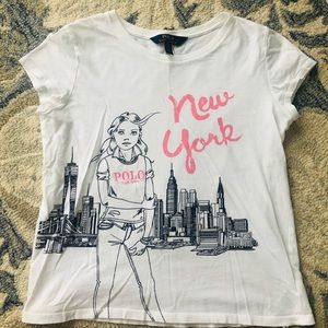Ralph Lauren polo girls T-shirt New York white L